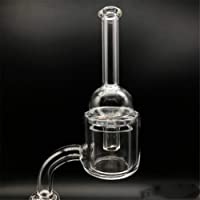 Los mejores  - Tapa de carburador de vidrio Banger térmico de cuarzo 14 mm 18 mm Tubo doble de cuarzo Banger térmico Clavo para tubos…